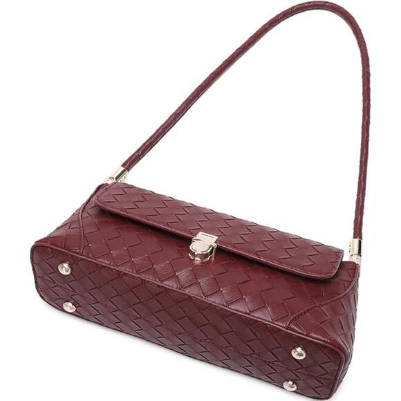 Women Wine Red Imported Vintage Retro Classic Cute Hobo Tote Mini Clutch Bags - Picture 4 of 4